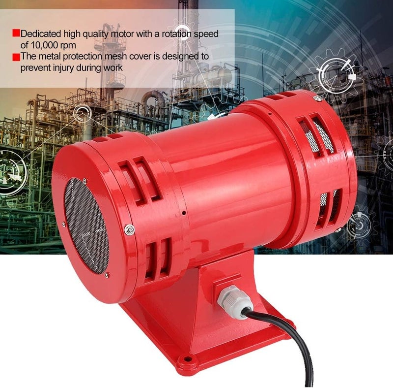 comfrt Tweeter Alarm Horn Buzzer Siren, 150DB Industry Security Electric Motor Driven Siren Continuous Alarm Horn Buzzer(220-240V) - Image 4