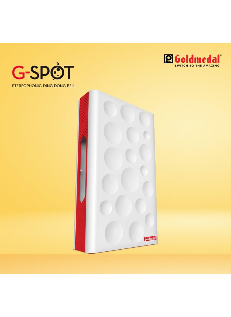 GOLD MEDAL Goldmedal GSpot Stereophonic Ding Dong Door Bell for Home with Pleasant Sound Easy to Install Door Bell for Home Office Long lasting And Reliability White Red Pack of 1  - Image 2