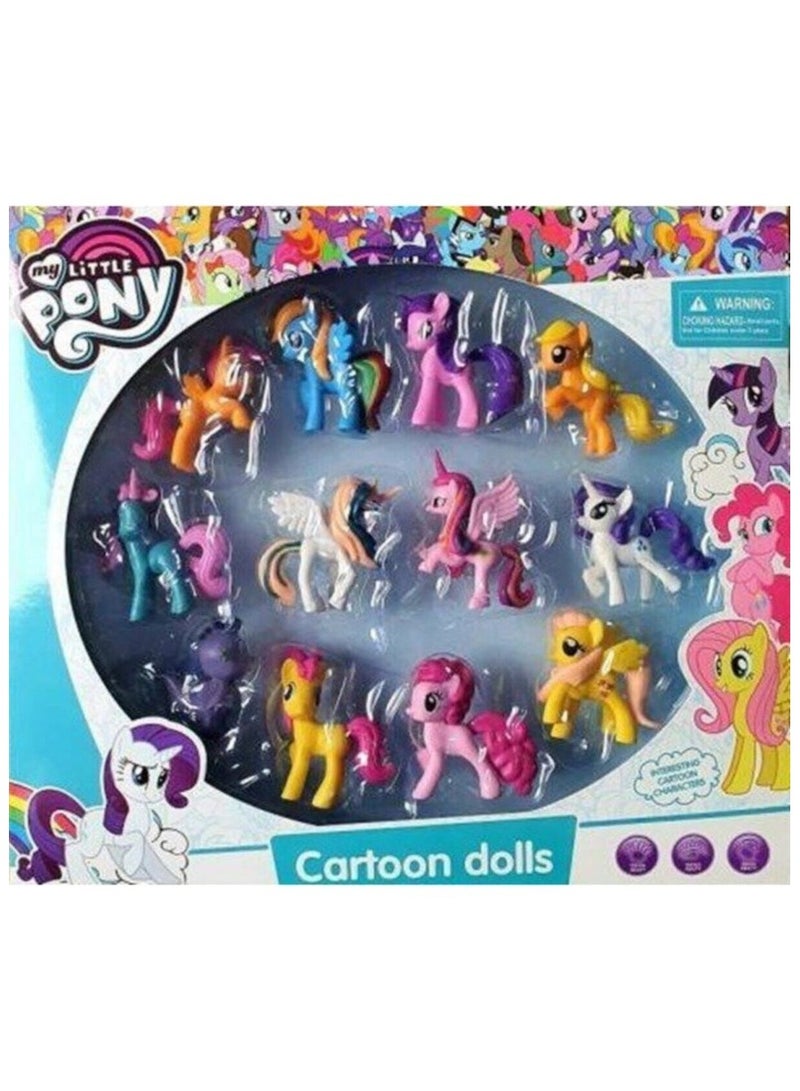 بوني مجموعة رحلة طريق قوس قزح بمقياس 2 بوصة، عبوة من 12 شخصية لامعة - Image 1