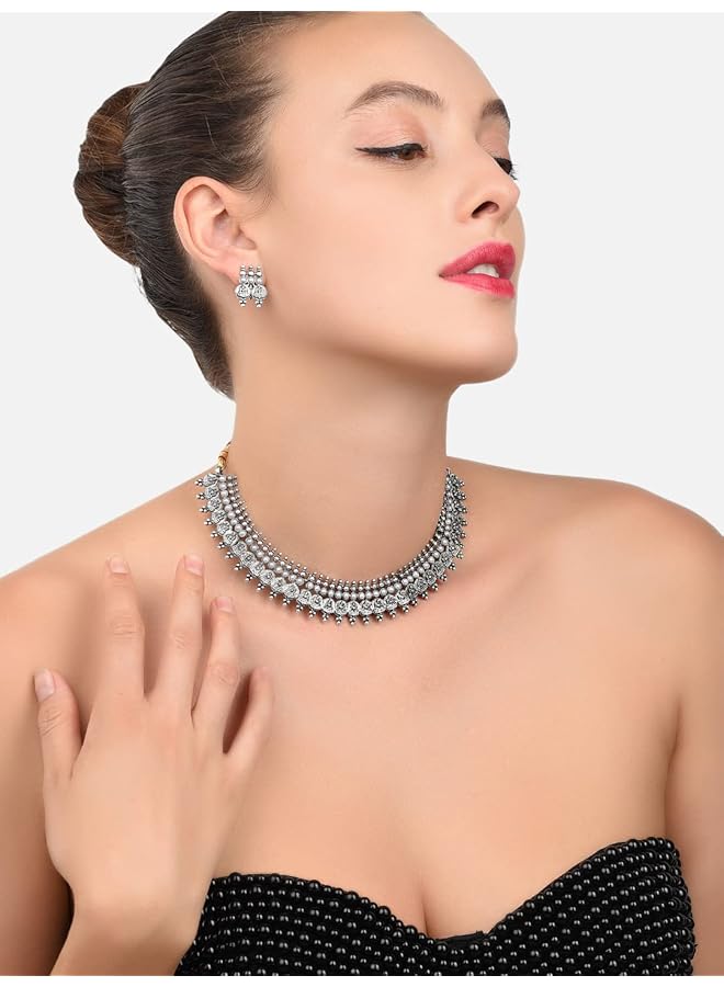 erorex Jewelery Set For Women Silver Zpfk6506 - Image 4