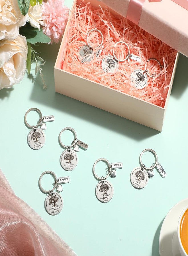 سوريو مجموعة هدايا لم شمل العائلة من Sureio، 30 قطعة، سلسلة مفاتيح على شكل شجرة العائلة مع قلب وتعليقة، 5 أنماط - Image 4