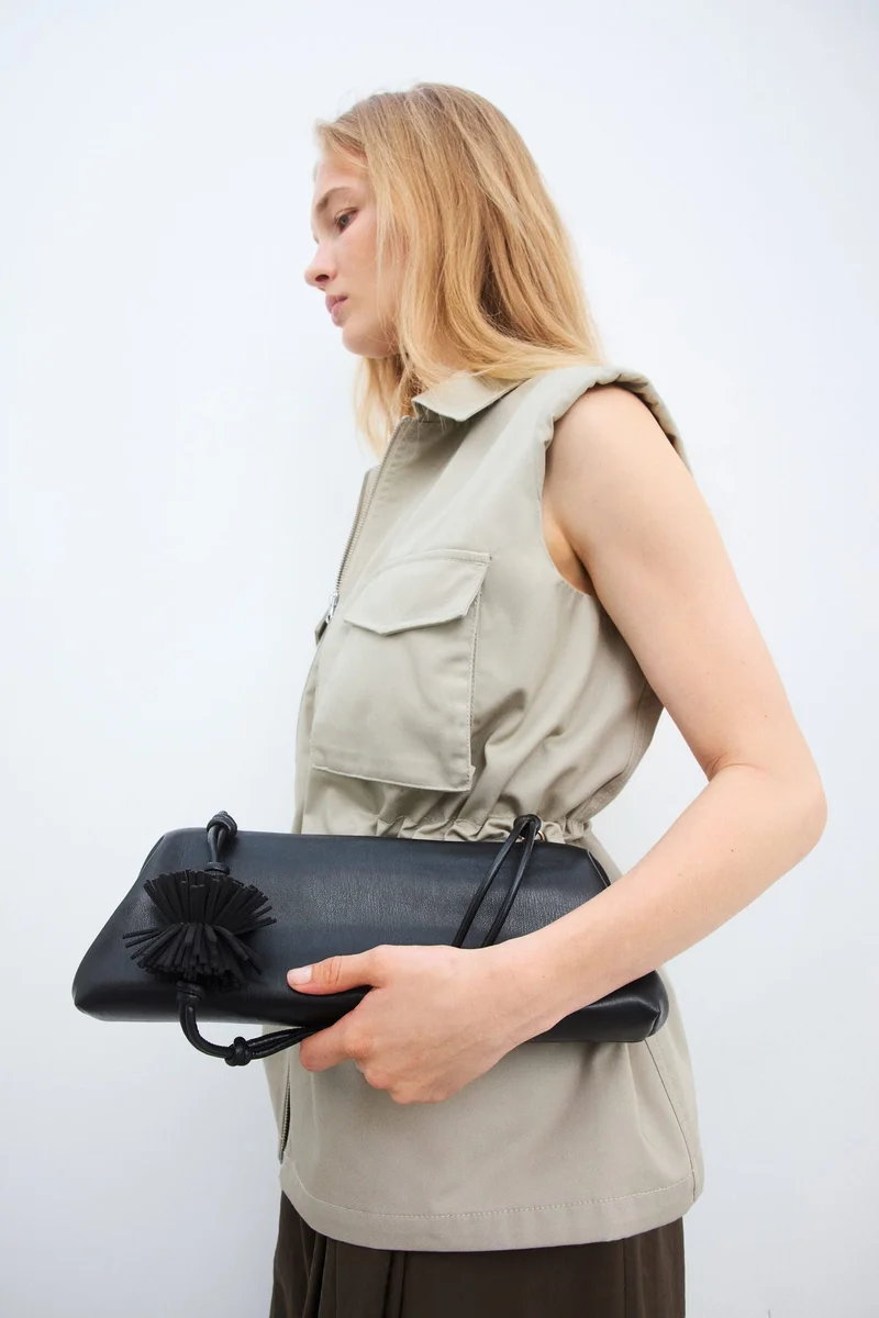H&M Pompom-detail shoulder bag