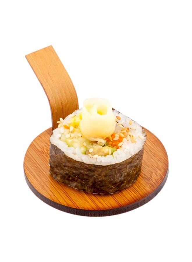 Restaurantware 3 Inch Bamboo Serving Plates, 100 Round Pastry Plates - With Handle, Disposable, Bamboo Mini Bamboo Plates, For Appetizers Or Snacks  - Image 2
