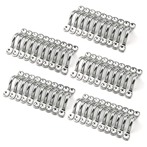 Hamineler 50 Pcs 316 Stainless Steel Eye Straps 2 Inch M5 Outdoor Hanging Hardware U Hook with100 PCS Stainless Steel Screws - Image 4