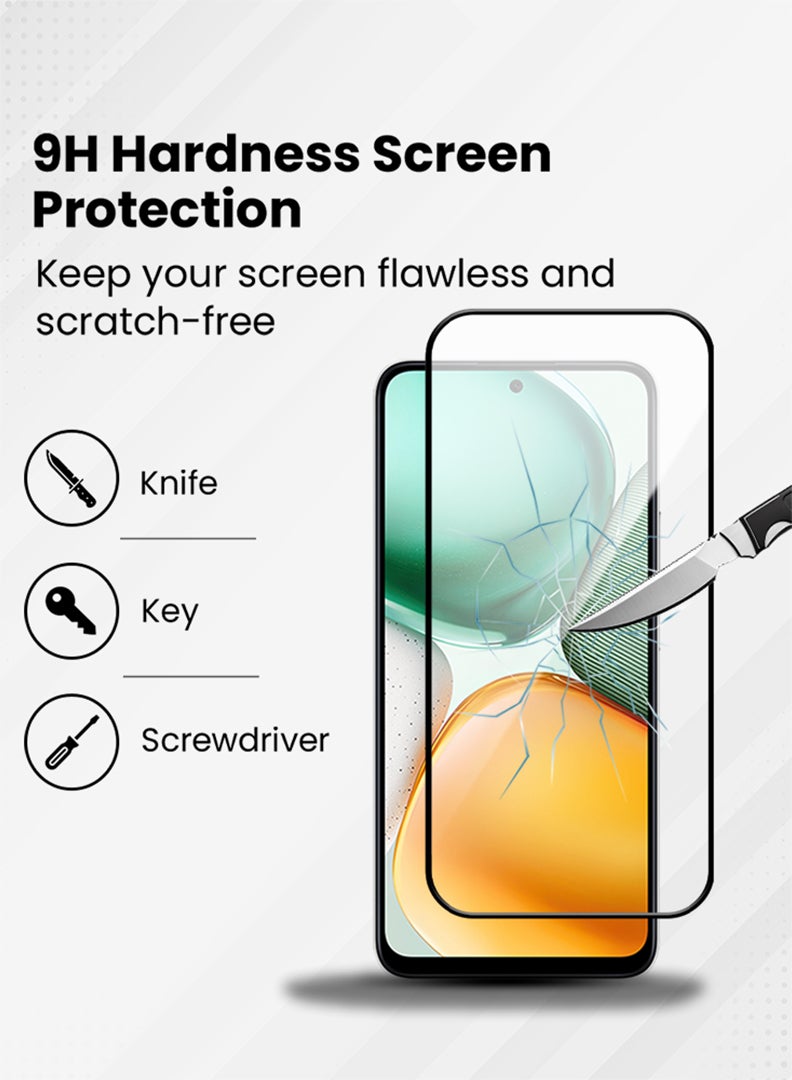 Case Up Screen Protector For Honor X7c 6.77 Inch 9H Hardness Tempered Glass Film, Bubble Free Easy Installation, Full Coverage, Anti Scratch And Touch Sensitive - Image 2