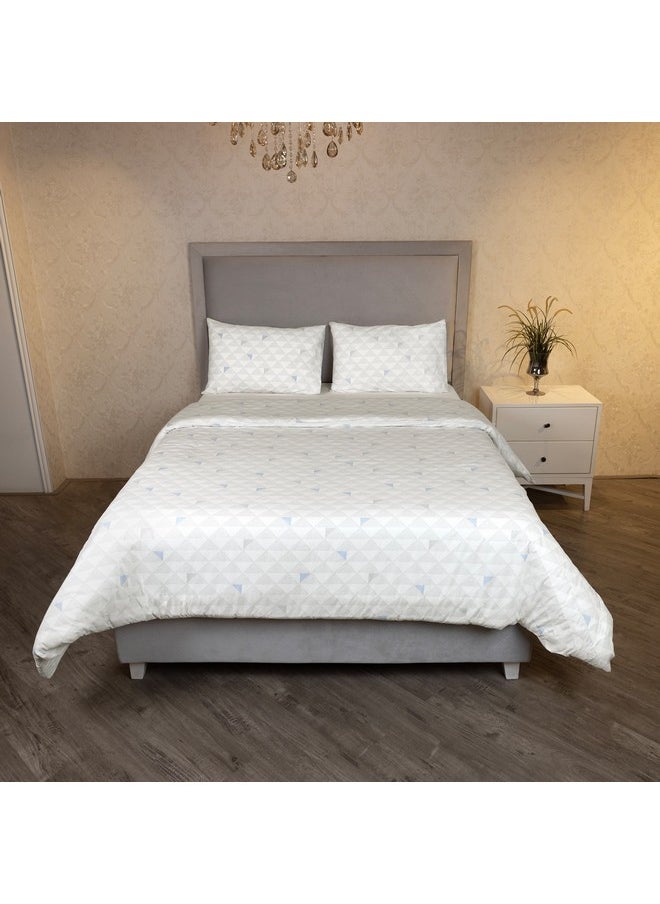 Home Box Malta Pixel 3-Piece Printed Cotton Super King Duvet Cover Set 240 x 220 cm  - Image 1