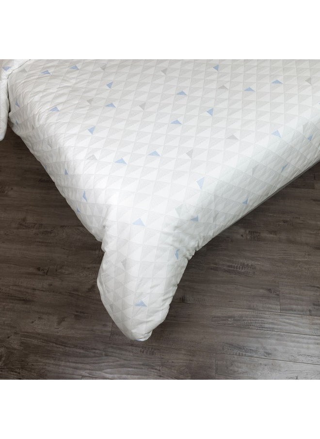 Home Box Malta Pixel 3-Piece Printed Cotton Super King Duvet Cover Set 240 x 220 cm  - Image 3