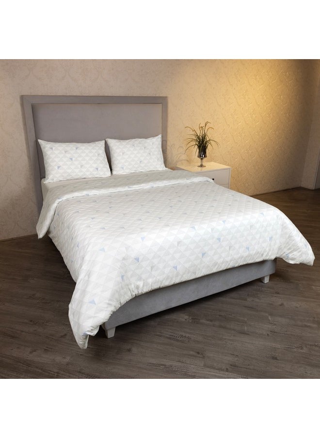 Home Box Malta Pixel 3-Piece Printed Cotton Super King Duvet Cover Set 240 x 220 cm  - Image 2