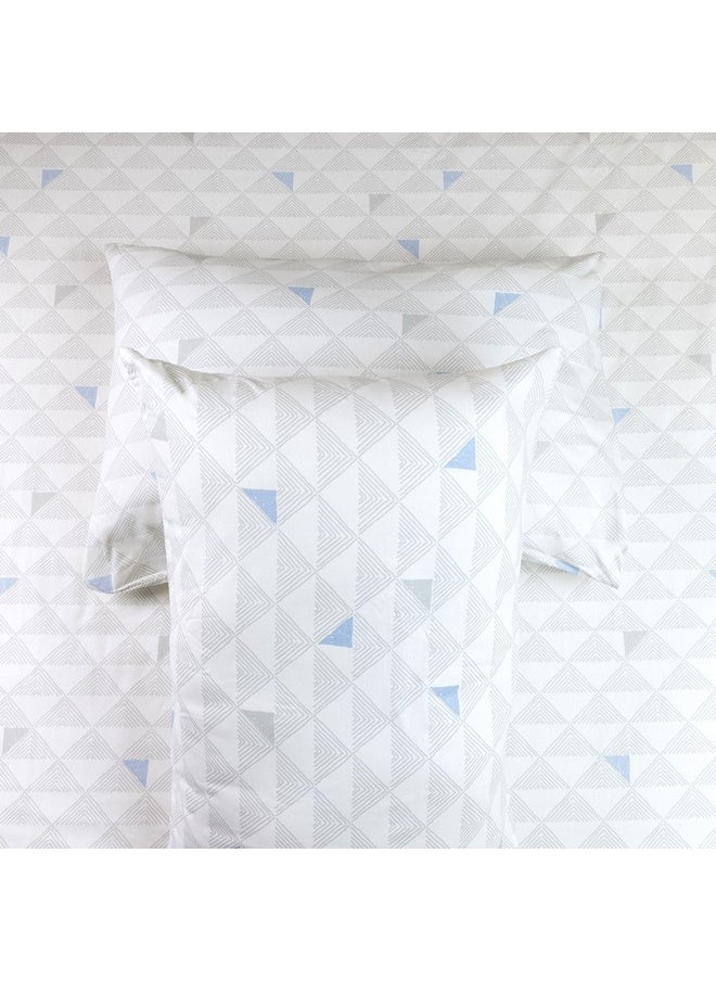 Home Box Malta Pixel 3-Piece Printed Cotton Super King Duvet Cover Set 240 x 220 cm  - Image 5