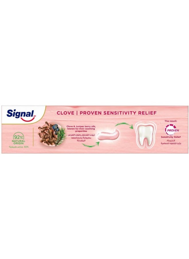 Signal Complete 8 Nature Elements Toothpaste for Sensitive Teeth Clove with Zinc for Natural Antibacterial Protection 2 x 75ml - Image 2