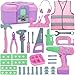 Magic4U Kids Tool Set 31 PCS Kids Tool Box Pretend Play Construction Toy with Electric Drill Hammer Tool Accessories Toddler Tool Set for Girls Boys Ages 3 4 5 6 7 Years Old - Image 4