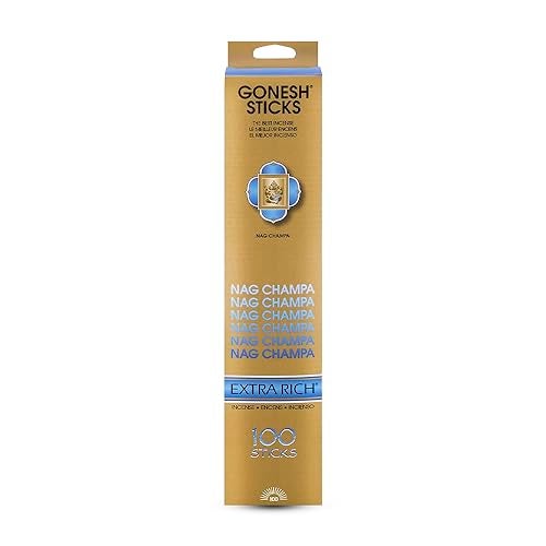 Gonesh  Extra Rich Scented Incense Sticks  NonToxic 10 Slow Burn Aromatic Sticks  Nag Champa  100 Pack - Image 1