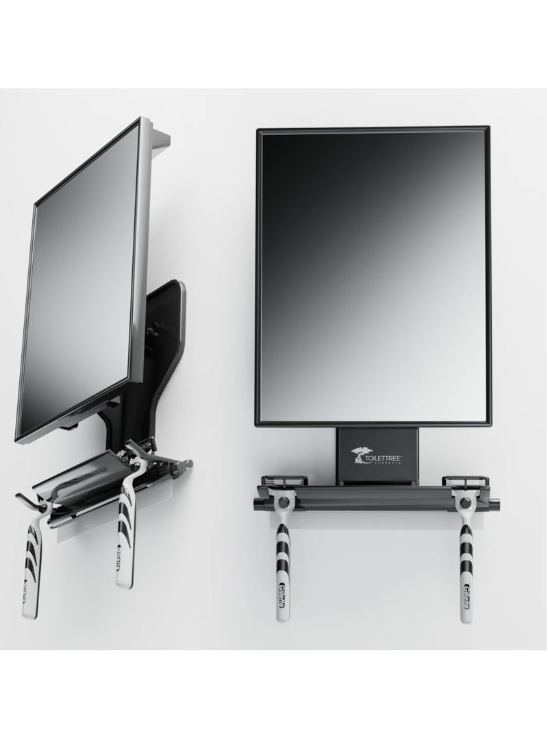 ToiletTree Products - ToiletTree Products Fogless Shower Mirror - Anti-Fog Mirror - Adjustable Shaving Mirror with a Squeegee - Rust-Proof, Impact-Resistance Bathroom Shower Mirror - Tall - Image 1