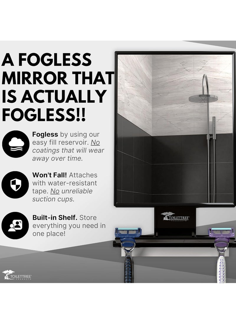 ToiletTree Products - ToiletTree Products Fogless Shower Mirror - Anti-Fog Mirror - Adjustable Shaving Mirror with a Squeegee - Rust-Proof, Impact-Resistance Bathroom Shower Mirror - Tall - Image 1