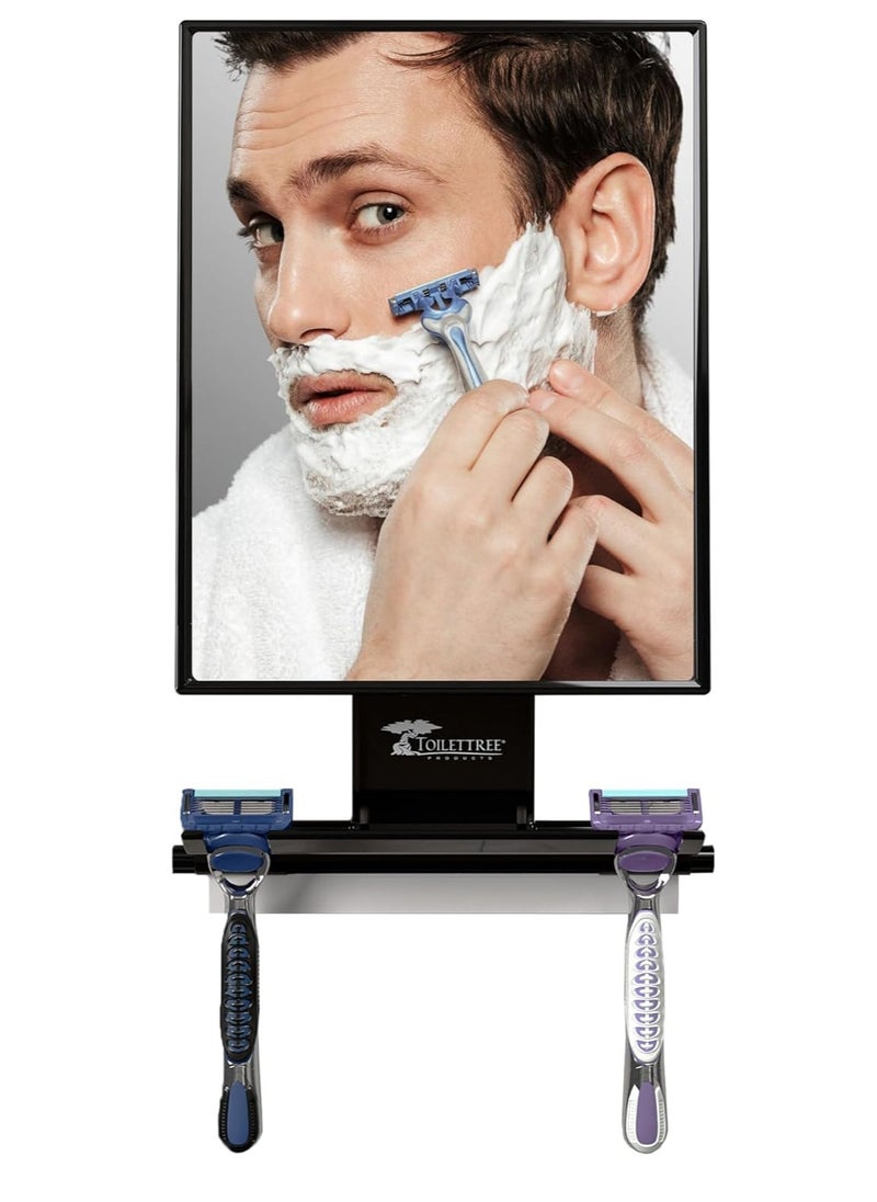 ToiletTree Products - ToiletTree Products Fogless Shower Mirror - Anti-Fog Mirror - Adjustable Shaving Mirror with a Squeegee - Rust-Proof, Impact-Resistance Bathroom Shower Mirror - Tall - Image 1