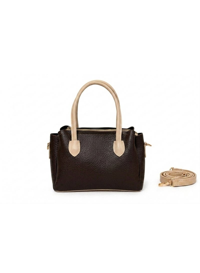 Kanaz Kharza Women’s Handbag with Elegant Beaded Charm – Stylish Leather Tote Bag with Top Handle & Detachable Shoulder Strap - Image 3