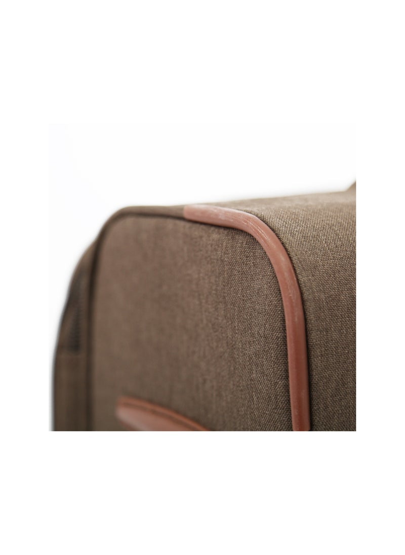 Softside Luggage Trolley Bag 2 Pieces Set,Brown (S-20",L-28")