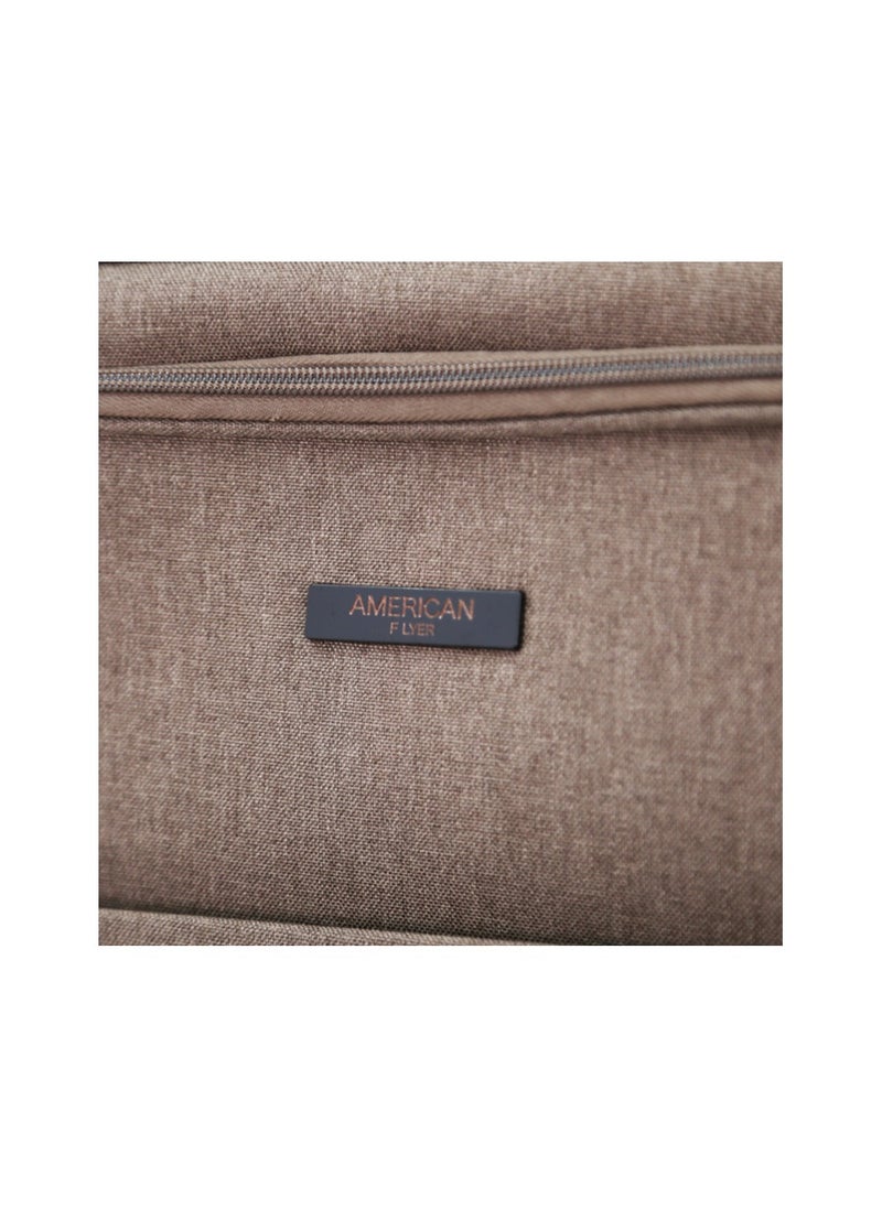 Softside Luggage Trolley Bag 2 Pieces Set,Brown (S-20",L-28")