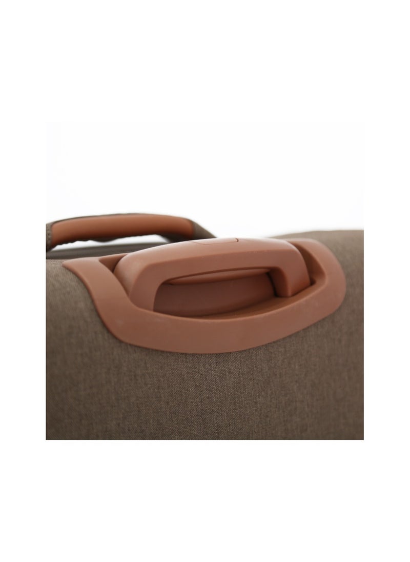 Softside Luggage Trolley Bag 2 Pieces Set,Brown (S-20",L-28")