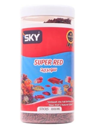 سكاي سوبر ريد ستيكس (1000 مل) - تركيبة ممتازة لتلوين أسماك الفلاورهورن والسيكليد، غذاء عالي البروتين لدعم النمو والصحة - pzsku/ZE1A2D65F9202B692CBF8Z/45/1758150740/7b48ddb4-1e23-4e53-9c13-514925f24570