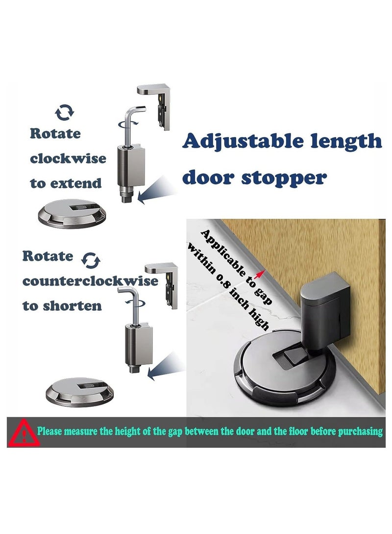 Captaintech Mechanical Door Stopper, Strongest Windproof Door Holder to Keep Door Open, Stainless Steel No Magnetic Doorstop, Heavy Duty Door Stop for Home Office Door, Door Catch - Image 5