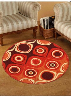 Status Contract Status Contract Nylon Floor Round Carpet Mats for Living Room, Dining Room, Bathroom, Hall, Restaurant with Anti Skid Backing (30 x 30 inches)  - Image 1