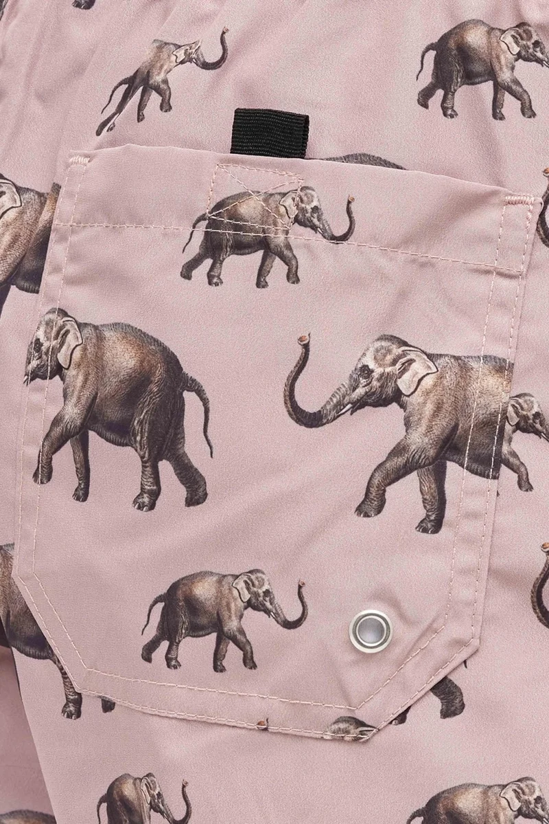 Tudors Men's Standard Fit Quick Drying Patterned Earth Color Swimsuit Swim Shorts