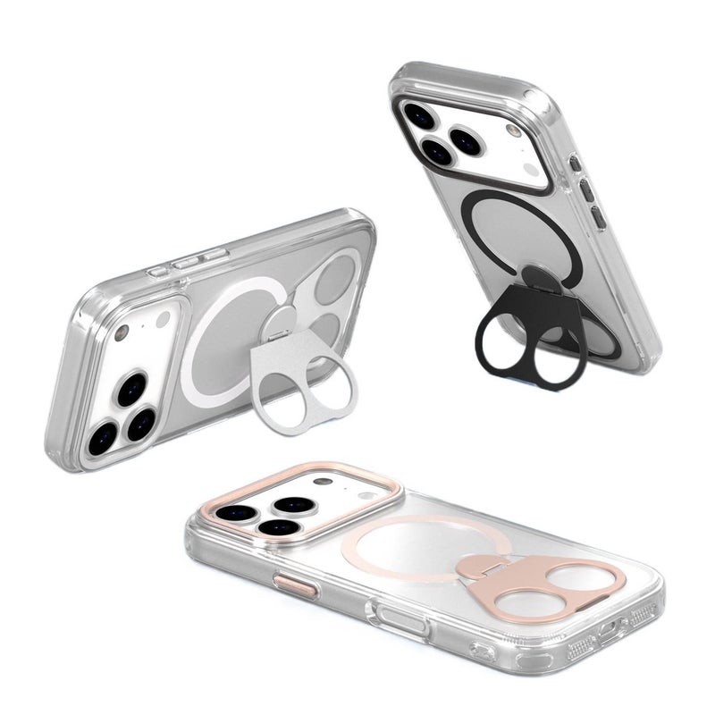 MS غطاء MagSafe بTPU لـ iPhone 17 / 17 Air / 17 Pro / 17 Pro Max مع حماية من السقوط وحامل قابل للطي مع مقاوم للصدمات مع مغناطيس قوي باللون بنفسجي مغناطيسي بوظيفة حامل من مادة TPU بال. - Image 5
