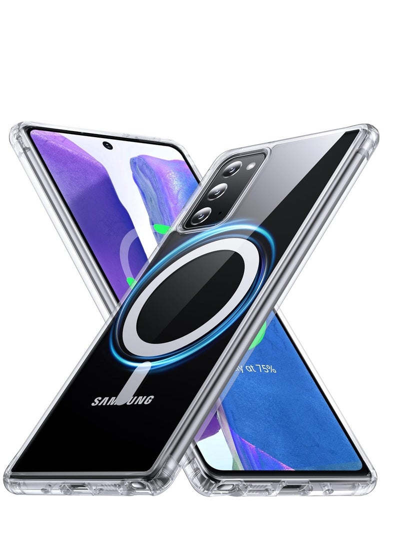 for Samsung Galaxy S20 plus Case Clear [Compatible with Magsafe] [Strong Magnet] [Non-Yellowing] Magnetic Slim Thin Bumper Phone Cover, Lightweight, and Durable Clear - Image 1