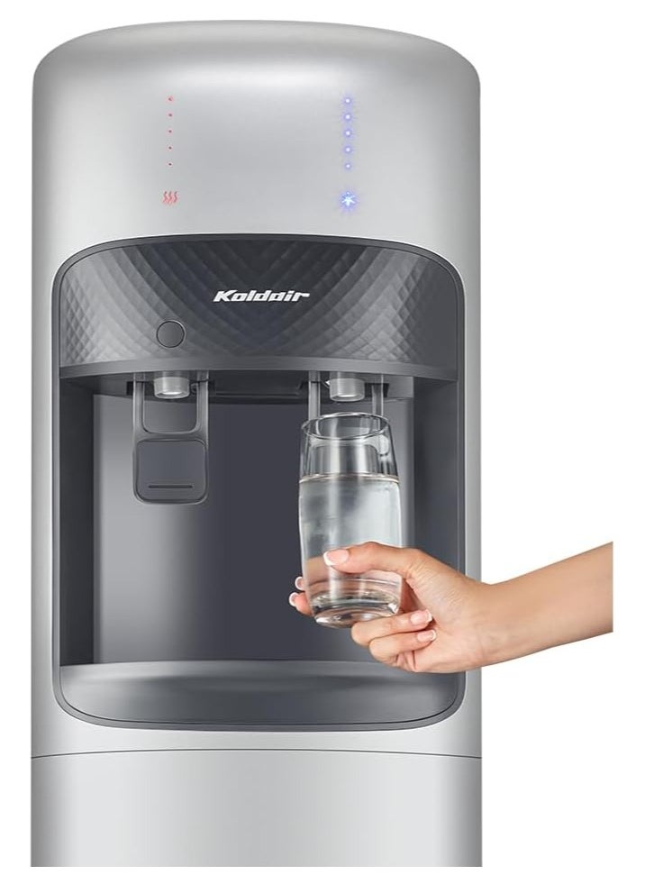 Koldair Water Dispenser Top-Load Freestanding With Fridge, Two Taps Hot And Cold, Type AF2.1, Silver - pzsku/ZE1A302F371CB96C037FCZ/45/_/1729678048/bae0930e-67dc-4a20-9c34-d9284d4a941c