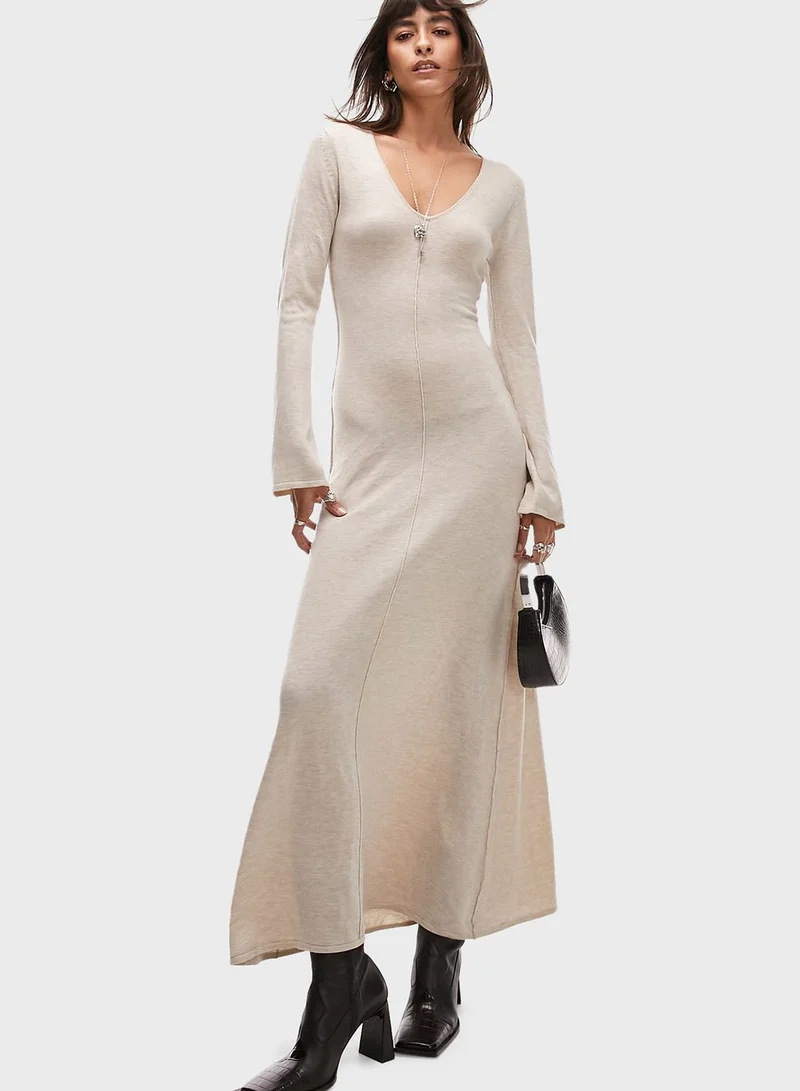 TOPSHOP V-Neck Dress