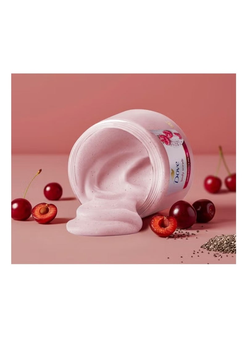 دوف ملمع مقشر للجسم بالكرز المطحون وحليب الشيا 425جم - Image 3