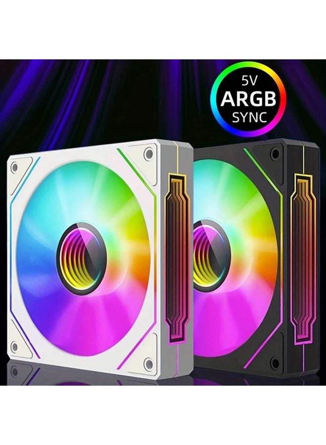 Prism 4Pro Reverse White ARGB Case Fan 12cm PWM Temperature Control Silent Cooling - Image 2