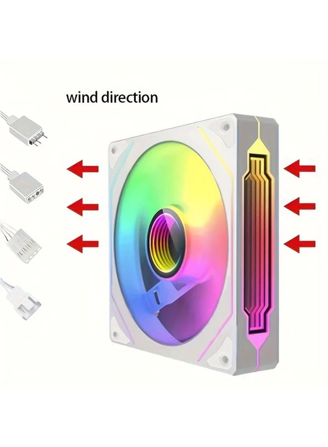 Prism 4Pro Reverse White ARGB Case Fan 12cm PWM Temperature Control Silent Cooling - Image 1