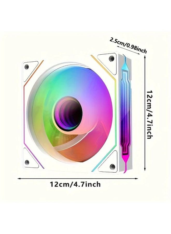 Prism 4Pro Reverse White ARGB Case Fan 12cm PWM Temperature Control Silent Cooling - Image 3