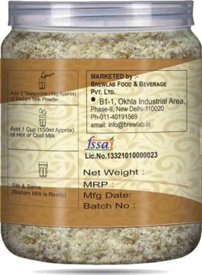 Brew Lab Delicious Ready to Use Badam Milk Mix with Real pieces of Badam and Flavour of Kesar, Pista, Elaichi | Almond Milk | Flavored Milk Powder | Chabeel Powder-250 gm - Image 2