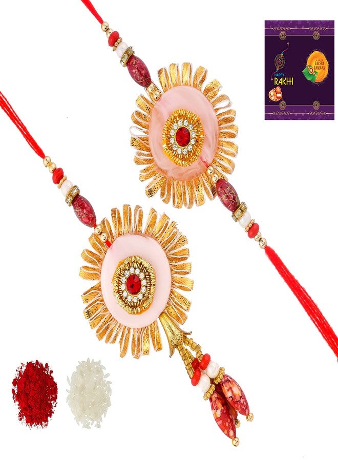 AR Eyewar Multicolor Flawer Pair Set Set for Bhaiya Bhabhi (ARR211115)