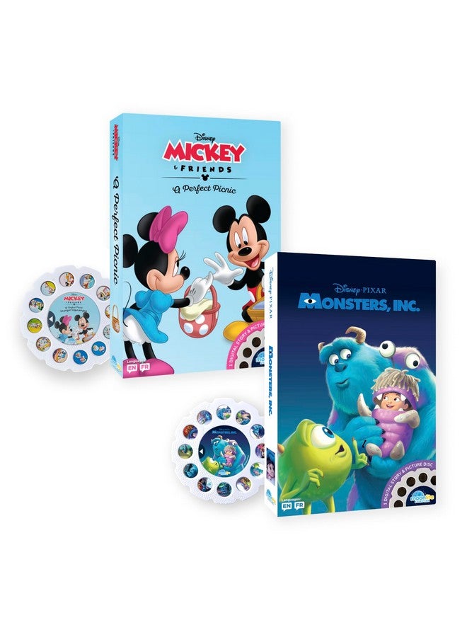 Moonlite مجموعة شرائط القصص من مونلايت 2، ميكي وأصدقائه نزهة مثالية و وحوش الجامعة، قصص رقمية هدايا تعليمية مبكرة للأطفال من عمر 12 شهرًا وما فوق - جهاز العرض يباع بشكل منفصل - Image 1