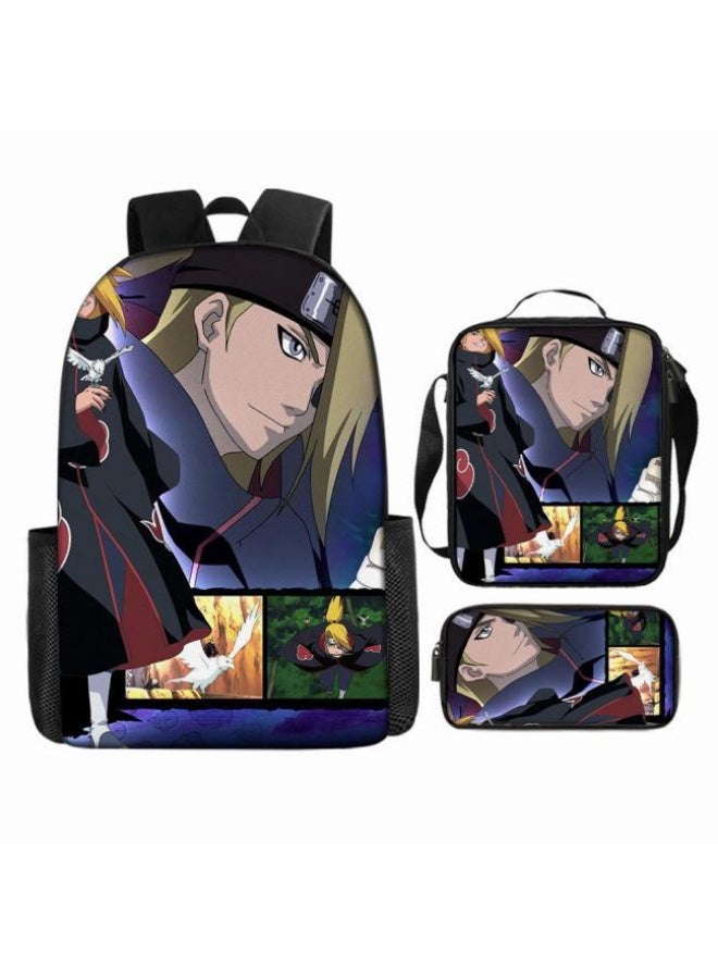 عام حقيبة ظهر مطبوعة بالرسوم المتحركة + مجموعة حقائب اليد + القلم، مجموعة حقائب عملية من ثلاث قطع (يمكن استخدام الطلاب والأطفال ونزهات الأصدقاء ورياضات تسلق الجبال وما إلى ذلك) - 111 - Image 2