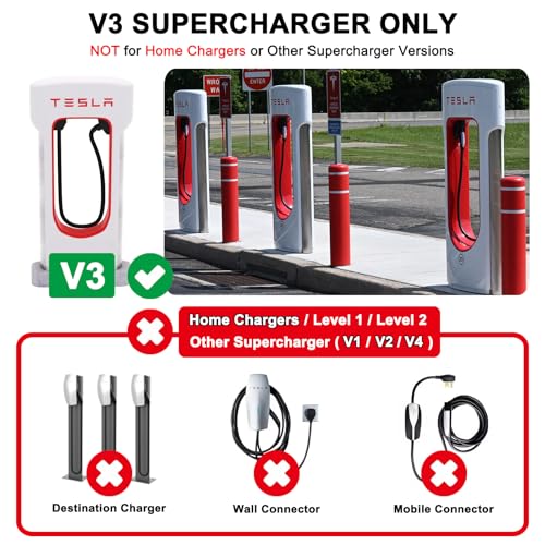 HUACAITU Tesla Supercharger Adapter, NACS to CCS Adapter, Fast Charge Your CCS1 EV at Tesla Superchargers, Electric Vehicle Charging Adapter for Ford, Rivian, GM, Volvo and Polestar EVs - Image 2