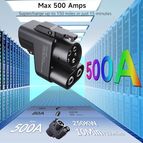 HUACAITU Tesla Supercharger Adapter, NACS to CCS Adapter, Fast Charge Your CCS1 EV at Tesla Superchargers, Electric Vehicle Charging Adapter for Ford, Rivian, GM, Volvo and Polestar EVs - Image 5