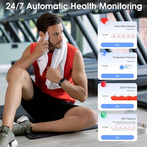 VUHIGIB Smart Health Wristband, Wearable Activity & Fitness Tracker 24/7 Heart Rate Blood Oxygen Blood Pressure Temp Monitor Sleep Calorie Tracker 50+ Sport Modes Waterproof Health Tracker for Women Men - Image 2