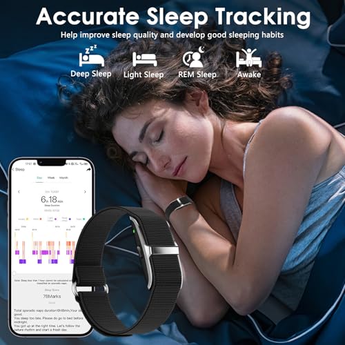 VUHIGIB Smart Health Wristband, Wearable Activity & Fitness Tracker 24/7 Heart Rate Blood Oxygen Blood Pressure Temp Monitor Sleep Calorie Tracker 50+ Sport Modes Waterproof Health Tracker for Women Men - Image 4