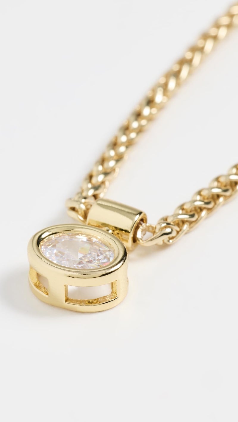 SHASHI Women's Bezel Solitaire Olympia Necklace, Gold, One Size - Image 2