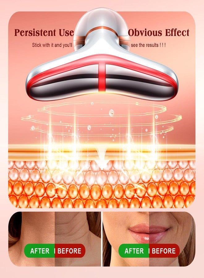Pedete Facial Massager, 7 Colors Red Light Therapy for Face and Neck, Face Lift Device with 113°F Heating Vibration for Multi Skin Care - Image 4