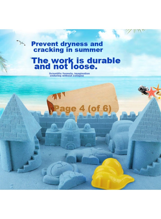 Space Sand Colored Sand Toy, Safe Non-toxic Sand, 800g Refill Pack, Blue, Children's Day Gift - Image 4