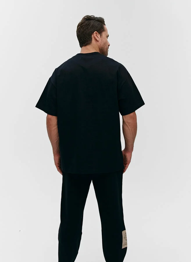 هاوس اوف سينمار Black Cenmar T-SHIRT with printed picture