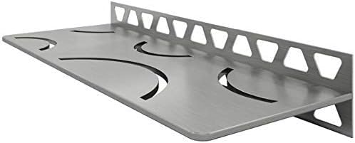 Schluter Schluter Rectangular Shelf for Tiled Walls  4mm Thick Curve Design Stainless Steel Material Brushed Stainless Steel Finish  SWS1D6EB 