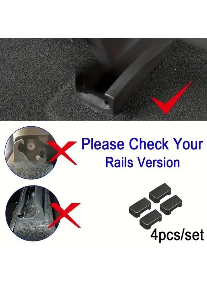 Seat Rail Cover Wheel Anti Kick Protection Plug Set Of 4 Covers With Tools - Image 3