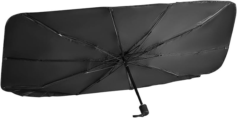 Lawazim Car Umbrella Sunshade - Silver Titanium Windshield Sunshade with UV Protection - Image 1